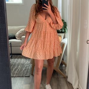 Floral Flowy Dress in Orange